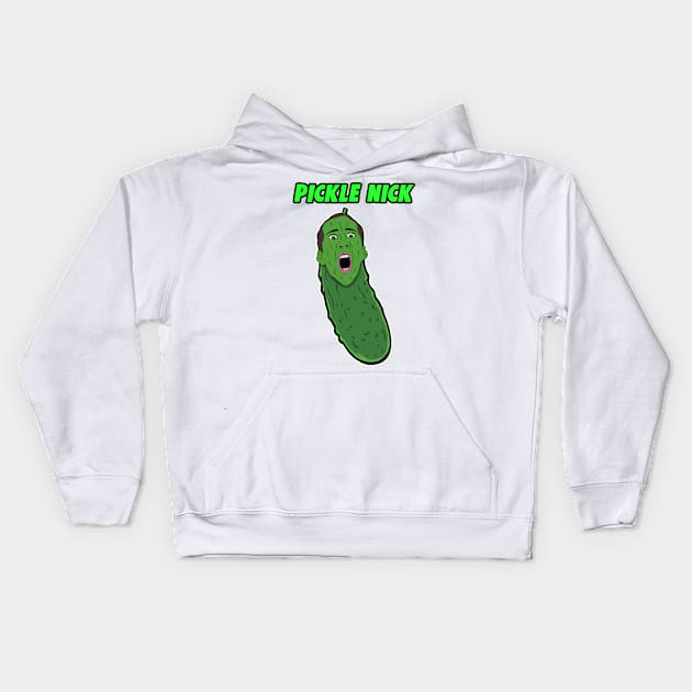 Picolas Cage - Nicolas Cage Pickle Nick Kids Hoodie by Barnyardy